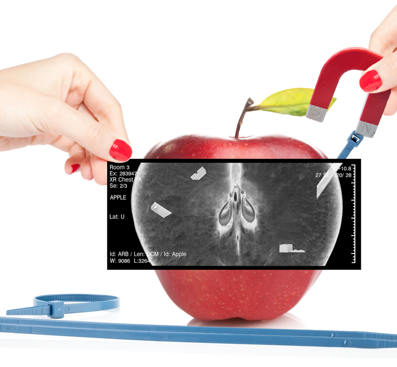 Detectable cable ties for the food industry